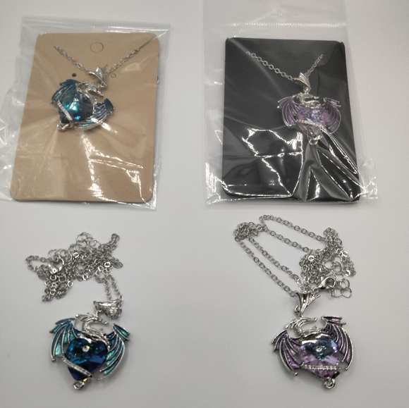 Dragon and Heart Gem - Purple - Picture 7 of 7